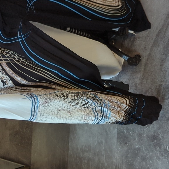 NEW Reiss Hope Jewel Print Halter Maxi Dress Navy White 10 evening formal - Picture 7 of 12